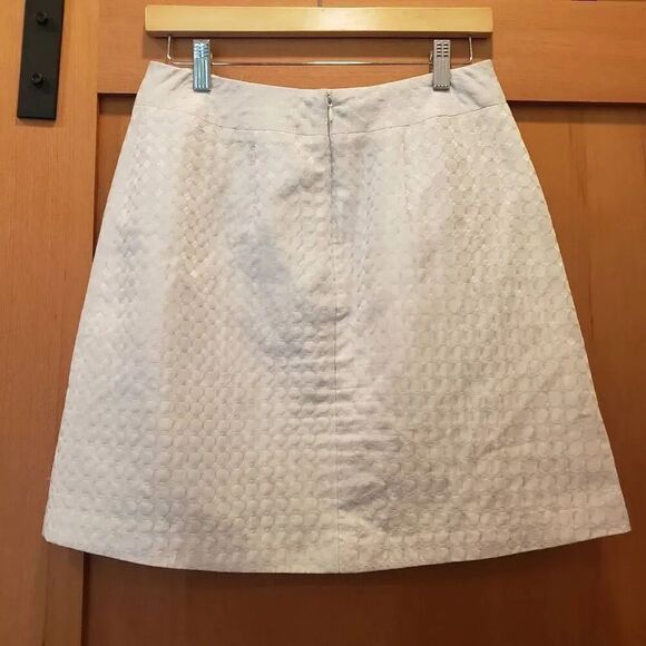 BCBG Max Azria “Penny” Military Style Double Button Cream skirt - Picture 6 of 9